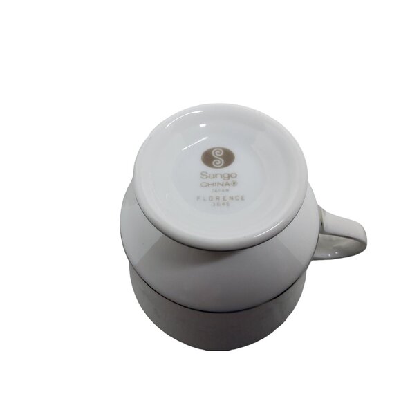 vintage set of 3 sango florence porcelain dinnerware tea cups & saucers - Picture 4 of 4